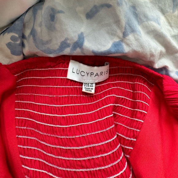 Lucy Paris Aniyah Midi Dress in Red - Picture 8 of 10